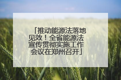 推动能源法落地见效！全省能源法宣传贯彻实施工作会议在郑州召开