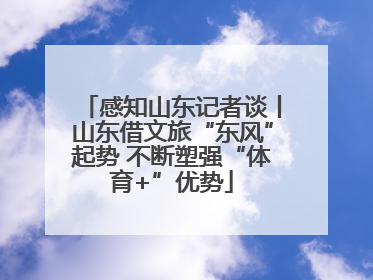 感知山东记者谈丨山东借文旅“东风”起势 不断塑强“体育+”优势