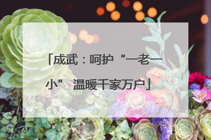 成武：呵护“一老一小” 温暖千家万户