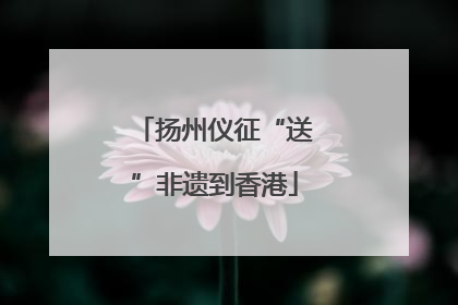 扬州仪征“送”非遗到香港