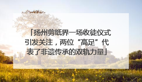 扬州剪纸界一场收徒仪式引发关注，两位“高足”代表了非遗传承的双轨力量