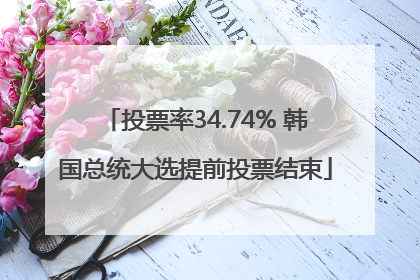 投票率34.74% 韩国总统大选提前投票结束
