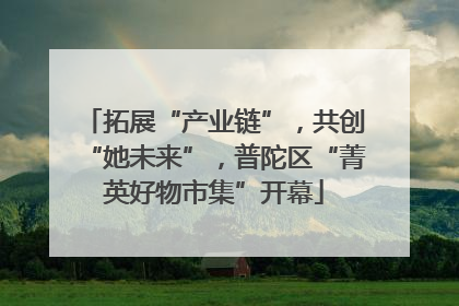 拓展“产业链”，共创“她未来”，普陀区“菁英好物市集”开幕