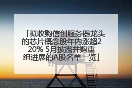 拟收购信创服务器龙头的芯片概念股年内涨超220% 5月披露并购重组进展的A股名单一览