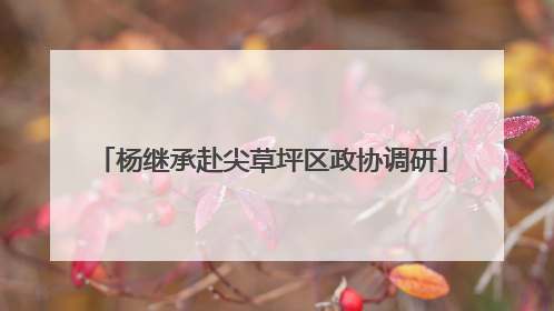 杨继承赴尖草坪区政协调研