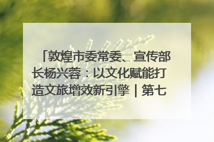 敦煌市委常委、宣传部长杨兴蓉：以文化赋能打造文旅增效新引擎｜第七届全国县域旅游研究成果发布系列活动