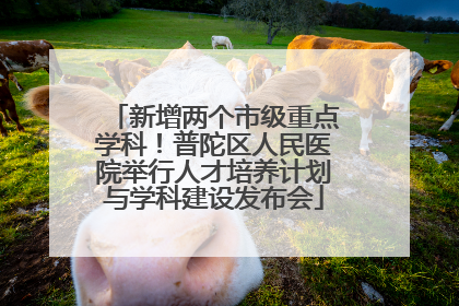 新增两个市级重点学科！普陀区人民医院举行人才培养计划与学科建设发布会