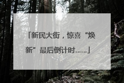 新民大街，惊喜“焕新”最后倒计时……
