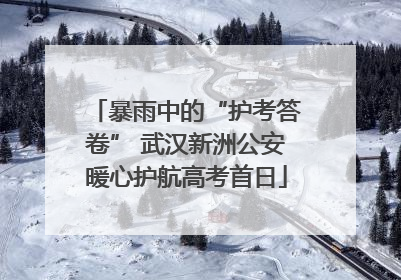 暴雨中的“护考答卷” 武汉新洲公安暖心护航高考首日