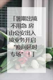 暑期出境不用急 房山公安出入境业务开启“晚间延时专场”！