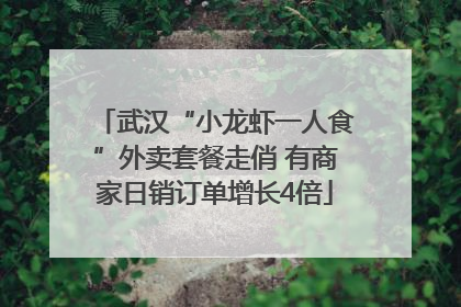 武汉“小龙虾一人食”外卖套餐走俏 有商家日销订单增长4倍