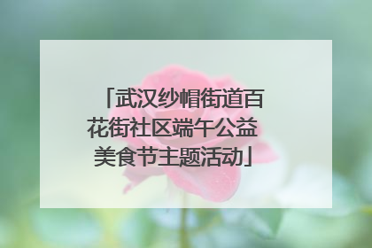 武汉纱帽街道百花街社区端午公益美食节主题活动