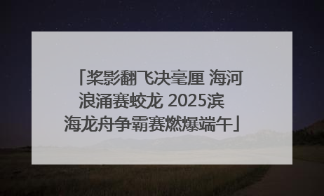 桨影翻飞决毫厘 海河浪涌赛蛟龙 2025滨海龙舟争霸赛燃爆端午