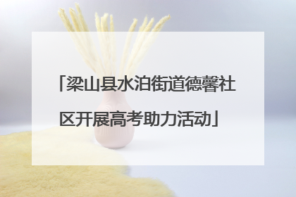 梁山县水泊街道德馨社区开展高考助力活动