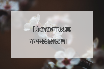 永辉超市及其董事长被限消