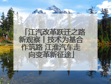 江汽改革跃迁之路新观察丨技术为基合作筑路 江淮汽车走向变革新征途