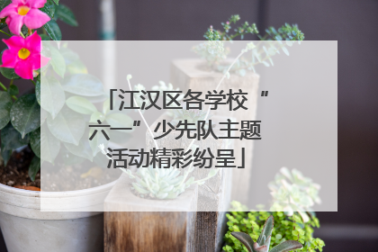 江汉区各学校“六一”少先队主题活动精彩纷呈