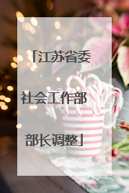 江苏省委社会工作部部长调整