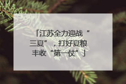 江苏全力迎战“三夏”，打好夏粮丰收“第一仗”