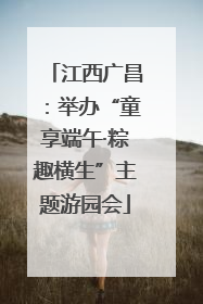 江西广昌：举办“童享端午·粽趣横生”主题游园会
