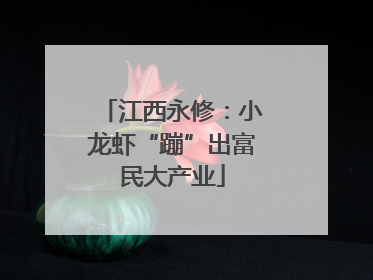 江西永修：小龙虾“蹦”出富民大产业