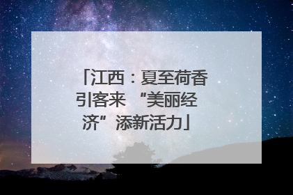 江西：夏至荷香引客来 “美丽经济”添新活力