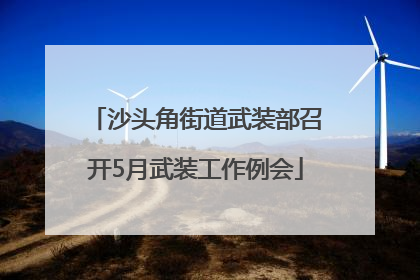 沙头角街道武装部召开5月武装工作例会