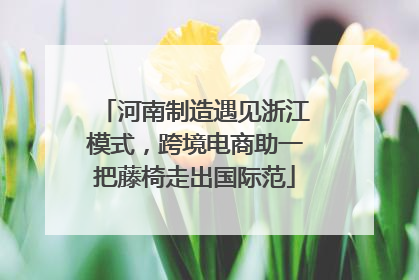 河南制造遇见浙江模式，跨境电商助一把藤椅走出国际范