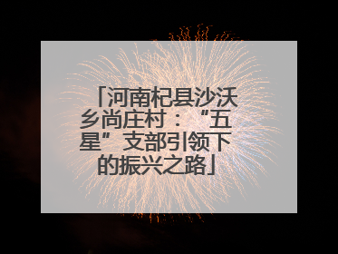 河南杞县沙沃乡尚庄村：“五星”支部引领下的振兴之路