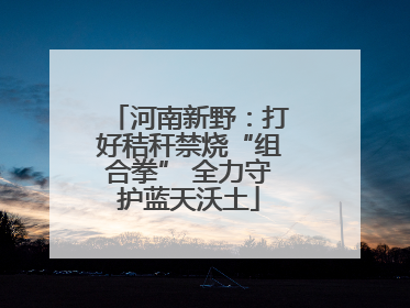 河南新野：打好秸秆禁烧“组合拳” 全力守护蓝天沃土