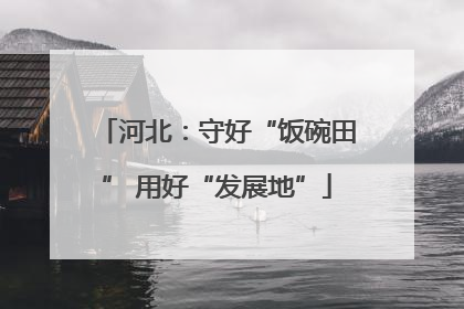 河北：守好“饭碗田” 用好“发展地”