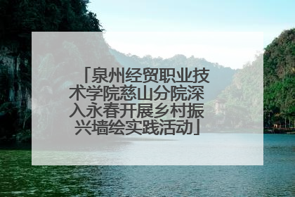 泉州经贸职业技术学院慈山分院深入永春开展乡村振兴墙绘实践活动