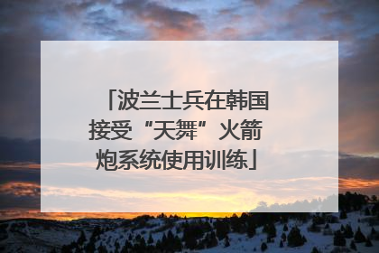 波兰士兵在韩国接受“天舞”火箭炮系统使用训练