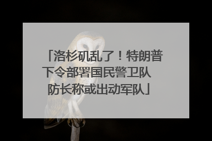 洛杉矶乱了！特朗普下令部署国民警卫队 防长称或出动军队