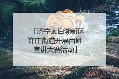 济宁太白湖新区许庄街道开展百姓宣讲大赛活动