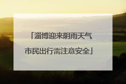 淄博迎来阴雨天气 市民出行需注意安全