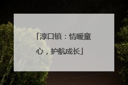 淳口镇：情暖童心，护航成长