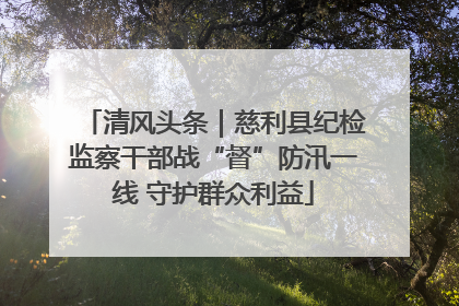 清风头条｜慈利县纪检监察干部战“督”防汛一线 守护群众利益