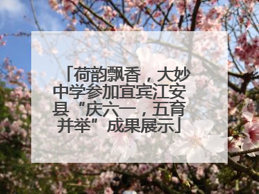 荷韵飘香，大妙中学参加宜宾江安县“庆六一，五育并举”成果展示