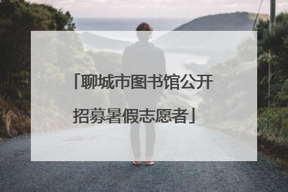 聊城市图书馆公开招募暑假志愿者