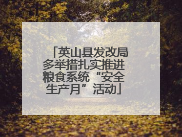 英山县发改局多举措扎实推进粮食系统“安全生产月”活动