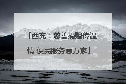西充：慈善捐赠传温情 便民服务惠万家