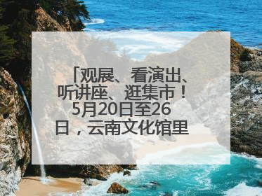 观展、看演出、听讲座、逛集市！5月20日至26日，云南文化馆里玩场多