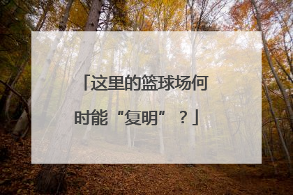 这里的篮球场何时能“复明”？