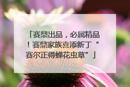 赛鼎出品，必属精品！赛鼎家族喜添新丁“赛尔正得蝉花虫草”
