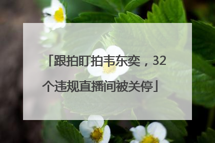 跟拍盯拍韦东奕，32个违规直播间被关停