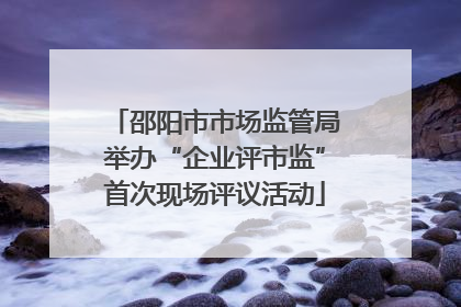 邵阳市市场监管局举办“企业评市监”首次现场评议活动