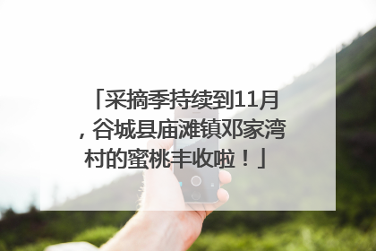 采摘季持续到11月，谷城县庙滩镇邓家湾村的蜜桃丰收啦！