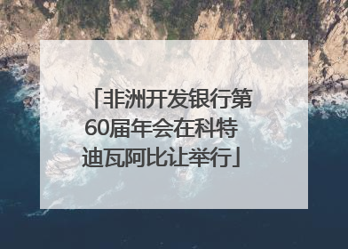 非洲开发银行第60届年会在科特迪瓦阿比让举行