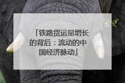 铁路货运量增长的背后：流动的中国经济脉动